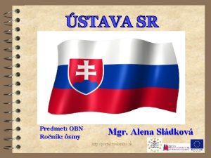 Predmet OBN Ronk smy Mgr Alena Sldkov http