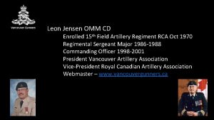 Leon Jensen OMM CD Enrolled 15 th Field