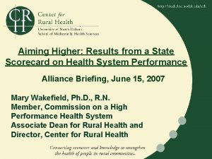 Aiming Higher Results from a State Scorecard on