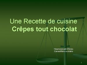 Une Recette de cuisine Crpes tout chocolat Mavrommati