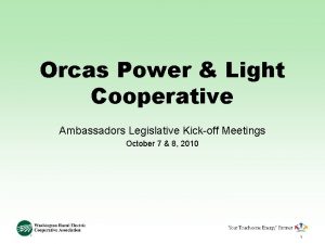 Orcas Power Light Cooperative Ambassadors Legislative Kickoff Meetings