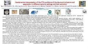 Geodynamics interpretation of the PTX conditions of the