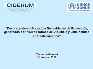 Desplazamiento Forzado y Necesidades de Proteccin generados por