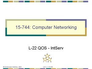 15 744 Computer Networking L22 QOS Int Serv