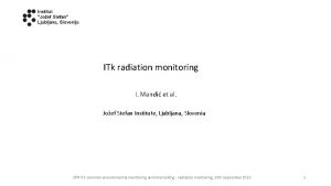 ITk radiation monitoring I Mandi et al Joef