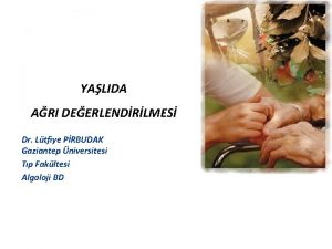 YALIDA ARI DEERLENDRLMES Dr Ltfiye PRBUDAK Gaziantep niversitesi