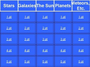 Meteors Stars Galaxies The Sun Planets Etc 1