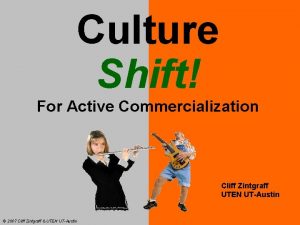 Culture Shift For Active Commercialization Cliff Zintgraff UTEN