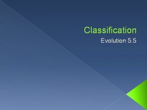 Classification Evolution 5 5 Carolus Linnaeus 1707 1778