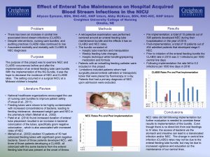 Effect of Enteral Tube Maintenance on Hospital Acquired