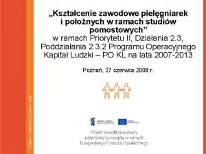 Ksztacenie zawodowe pielgniarek i poonych w ramach studiw