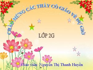 Gio vin Nguyn Th Thanh Huyn Cy xoi