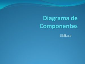 Diagrama de Componentes UML 2 0 O que