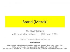 Brand Merek M Eko Fitrianto e fitriantoymail com