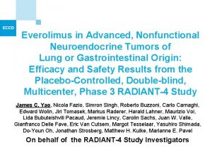 Everolimus in Advanced Nonfunctional Neuroendocrine Tumors of Lung