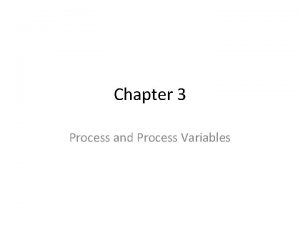 Chapter 3 Process and Process Variables Process Diagrams