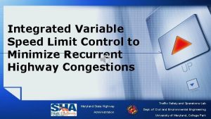 Integrated Variable Speed Limit Control to Minimize Recurrent