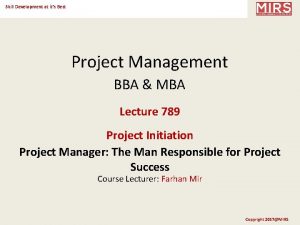 Skill Development at its Best Project Management BBA