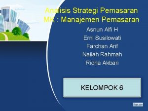 Analisis Strategi Pemasaran MK Manajemen Pemasaran Asnun Alfi