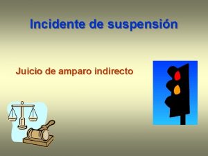 Incidente de suspensin Juicio de amparo indirecto Justicia