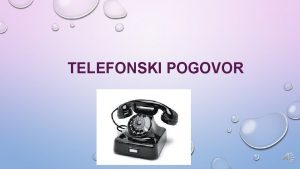 Telefonski pogovor primer