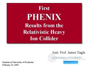 First PHENIX Results from the Relativistic Heavy Ion