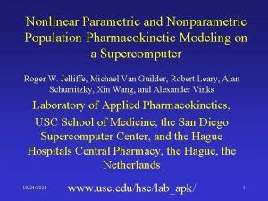 Nonlinear Parametric and Nonparametric Population Pharmacokinetic Modeling on