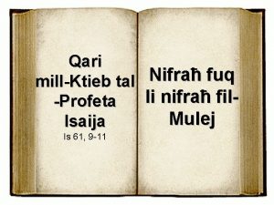 Qari Nifra fuq millKtieb tal li nifra filProfeta