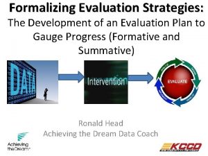 Formalizing Evaluation Strategies The Development of an Evaluation