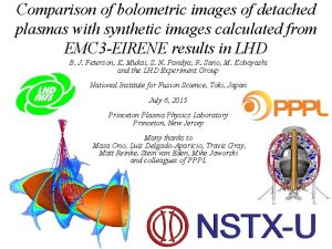 Comparison of bolometric images of detached plasmas with