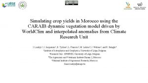 Simulating crop yields in Morocco using the CARAIB