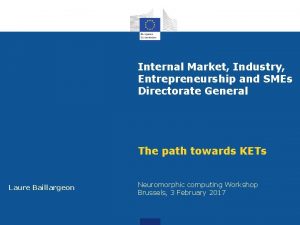 Internal Market Industry Entrepreneurship and SMEs Directorate General