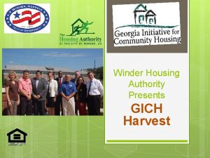Winder Housing Authority Presents GICH Harvest Michelle Yawn