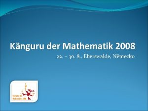 Knguru der Mathematik 2008 22 30 8 Eberswalde
