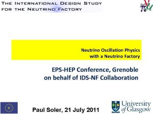 Neutrino Oscillation Physics with a Neutrino Factory EPSHEP