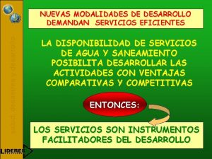 salud desastres y desarrollo NUEVAS MODALIDADES DE DESARROLLO