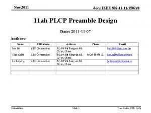 Nov 2011 doc IEEE 802 11 111502 r