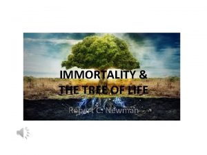 IMMORTALITY THE TREE OF LIFE Robert C Newman