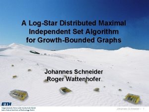 A LogStar Distributed Maximal Independent Set Algorithm for