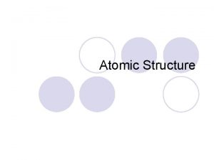 Atomic Structure Atom l Definition smallest particle of