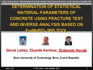 Lehk Kerner Novk Determination of concrete statistics using