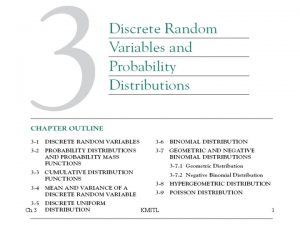 Ch 3 KMITL 1 3 1 Discrete Random