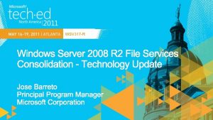 WSV 317 R File Server Sprawl File Server