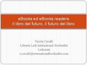 e Books ed e Books readers Il libro