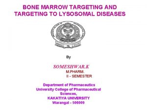 BONE MARROW TARGETING AND TARGETING TO LYSOSOMAL DISEASES