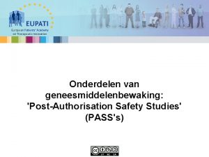 European Patients Academy on Therapeutic Innovation Onderdelen van