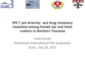 HIV1 pol diversity and drug resistance mutations among