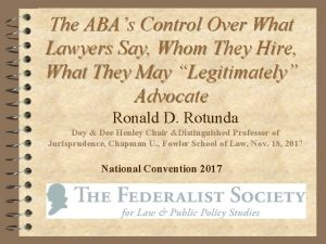 The ABAs Control Over What Lawyers Say Whom