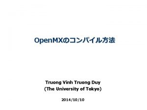 Open MX Truong Vinh Truong Duy The University