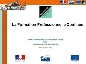 www agefospme com La Formation Professionnelle Continue Quels